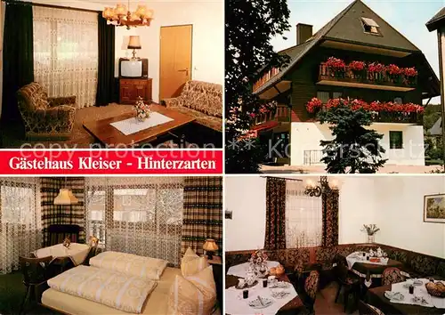 AK / Ansichtskarte Hinterzarten Gaestehaus Kleiser Gastraeume Gaestezimmer Hinterzarten