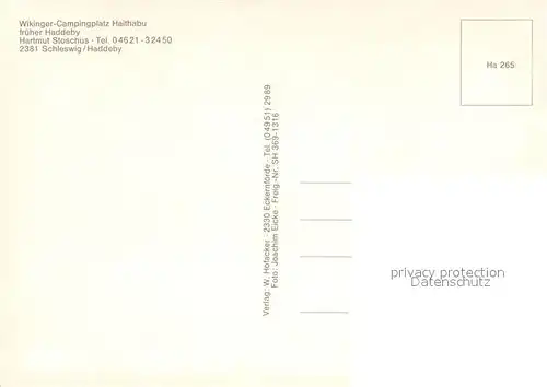 AK / Ansichtskarte Haddeby Wikinger Campingplatz Haithabu  Haddeby