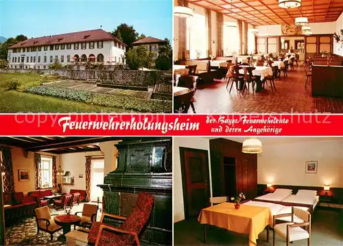 AK / Ansichtskarte Bayerisch_Gmain Feuerwehr Erholungsheim Speisesaal Gaststube Zimmer Bayerisch Gmain