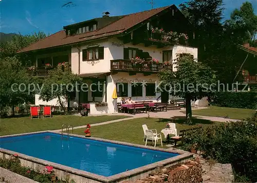 AK / Ansichtskarte Bad_Wiessee Gaestehaus Ringspitz Pool Bad_Wiessee