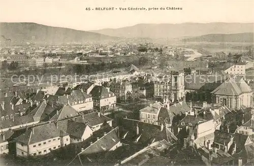 AK / Ansichtskarte Belfort_Alsace Vue generale prise du chateau Belfort Alsace