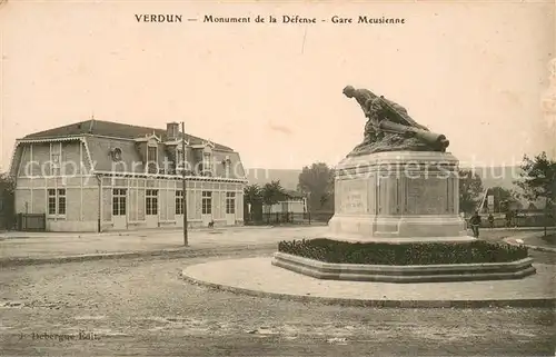 AK / Ansichtskarte VERDUN_Meuse Monument de la Defense Gare Meusienne Verdun Meuse