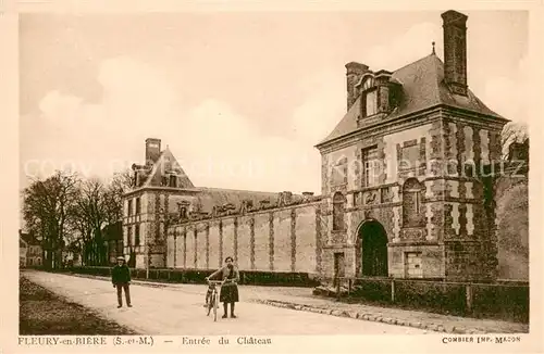 AK / Ansichtskarte Fleury en Biere Entree du chateau Fleury en Biere