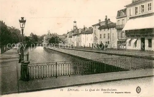 AK / Ansichtskarte Epinal_Vosges Quai des Bons Enfants Epinal Vosges