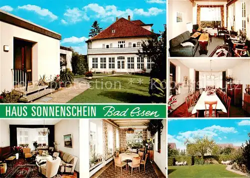 AK / Ansichtskarte Bad_Essen Haus Sonnenschein Gastraeume Garten Bad_Essen