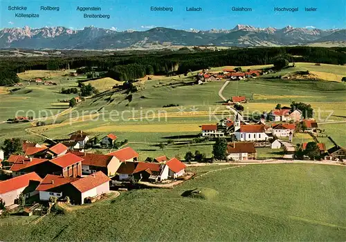 AK / Ansichtskarte Hochgreut Fliegeraufnahme mit Kemptener Wald Hochgreut
