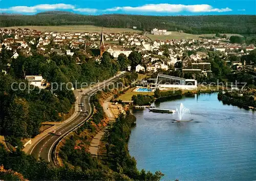 AK / Ansichtskarte Sondern_Biggesee Personenschiffahrt Biggesee Fliegeraufnahme Sondern Biggesee