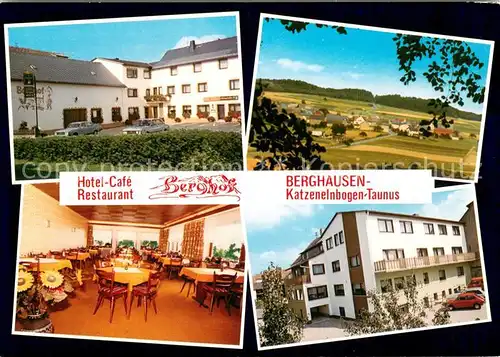 AK / Ansichtskarte Berghausen_Katzenelnbogen Hotel Cafe Restaurant Berghof Panorama Gaststube Berghausen Katzenelnbogen