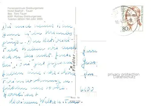 AK / Ansichtskarte Rothau_Tittling Ferienzentrum Dreiburgensee Hotel Seehof Tauer Rothau Tittling