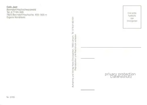 AK / Ansichtskarte Bonndorf_Schwarzwald Cafe Jost Gastraeume Panorama Bonndorf Schwarzwald