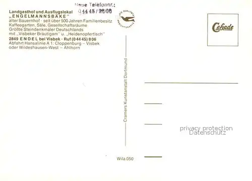 AK / Ansichtskarte Endel_Vechta Landgasthof Engelmannsbaeke Gartenterrasse Endel Vechta