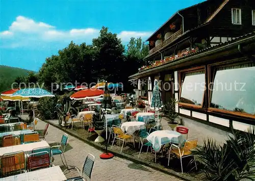 AK / Ansichtskarte Bad_Sooden Allendorf Berggasthof Ahrensberg Terrasse Bad_Sooden Allendorf