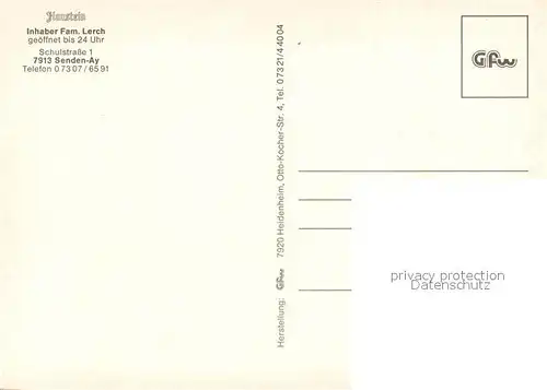 AK / Ansichtskarte Senden_Ay Gasthaus Haustein Gastraeume 