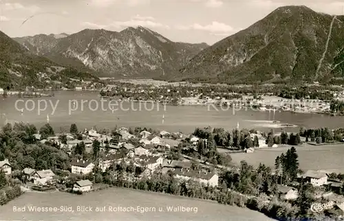AK / Ansichtskarte Bad_Wiessee Fliegeraufnahme mit Rottach Egern und Wallberg Bad_Wiessee