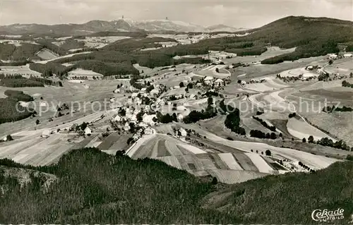 AK / Ansichtskarte Kappel_Lenzkirch Fliegeraufnahme mit Feldberg Kappel_Lenzkirch