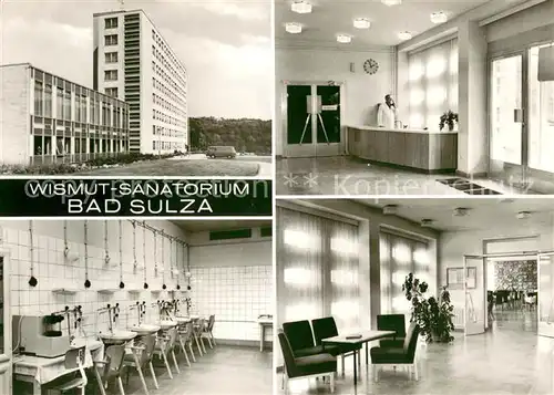 AK / Ansichtskarte Bad_Sulza Wismut Sanatorium Rezeption Waschraum Foyer Bad_Sulza