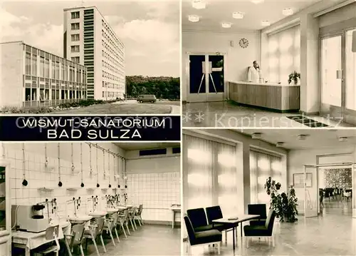AK / Ansichtskarte Bad_Sulza Wismut Sanatorium Rezeption Waschraum Vorhalle zum Speisesaal Bad_Sulza