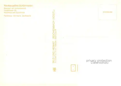 AK / Ansichtskarte Greifswald Neubaugebiet Schoenwalde Brunnen Hochhaeuser Sporthalle Greifswald