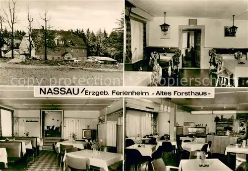 AK / Ansichtskarte Nassau_Erzgebirge Altes Forsthaus Gastraeume Nassau Erzgebirge
