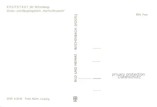 AK / Ansichtskarte Kropstaedt Muetter und Saeuglingsheim Martha Brautsch Kropstaedt