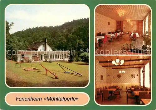 AK / Ansichtskarte Muehltal_Thueringen Ferienheim Muehltalperle Gastraeume Spielplatz Muehltal Thueringen