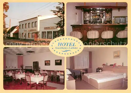 AK / Ansichtskarte Luhme Hotel Gasthaus Luhme Bar Gaststube Zimmer Luhme
