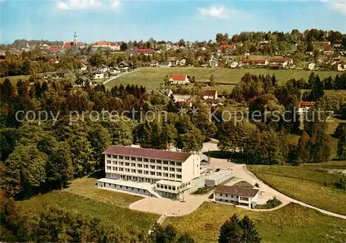 AK / Ansichtskarte Murnau_Staffelsee Kurhaus Ludwigsbad Fliegeraufnahme Murnau_Staffelsee