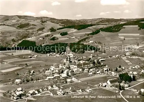 AK / Ansichtskarte St_Peter_Schwarzwald Luftkurort Fliegeraufnahme Thorbecke Luftbild St_Peter_Schwarzwald
