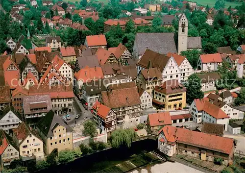 AK / Ansichtskarte Riedlingen_Donau Altstadt mit Donauwehr Fliegeraufnahme Riedlingen Donau