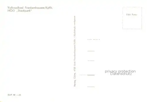 AK / Ansichtskarte Frankenhausen_Bad Volkssolbad Gastraeume HOG Stadtpark Teilansichten Frankenhausen_Bad