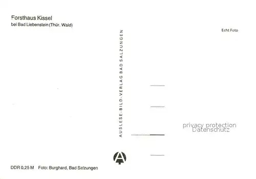 AK / Ansichtskarte Bad_Liebenstein Forsthaus Kissel Bad_Liebenstein