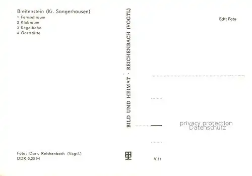 AK / Ansichtskarte Breitenstein_Suedharz FDGB Erholungsheim Mehrzweckgebaeude Fernsehraum Klubraum Kegelbahn Gaststaette Breitenstein_Suedharz