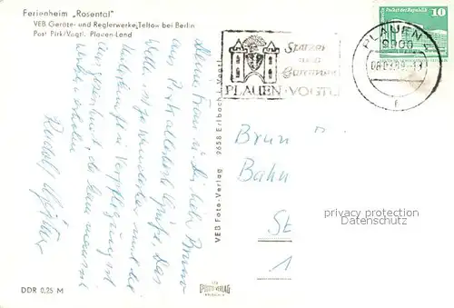 AK / Ansichtskarte Pirk_Weischlitz Ferienheim Rosental Pirk Weischlitz