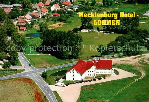AK / Ansichtskarte Lohmen_Guestrow Mecklenburg Hotel Fliegeraufnahme Lohmen_Guestrow