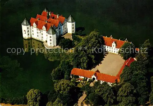 AK / Ansichtskarte Gluecksburg_Ostseebad Hotel Restaurant Cafe Drei Schloss Gluecksburg Fliegeraufnahme Gluecksburg_Ostseebad