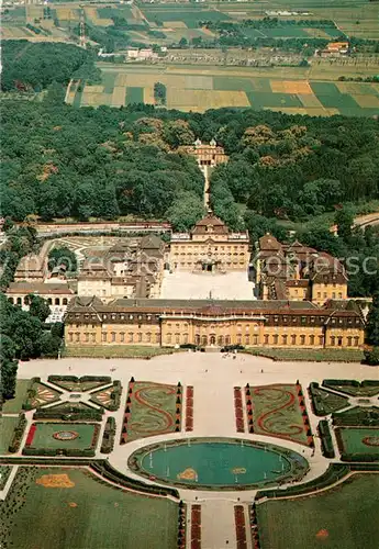 AK / Ansichtskarte Ludwigsburg_Wuerttemberg Schloss und Bluehendes Barock Fliegeraufnahme Ludwigsburg Wuerttemberg