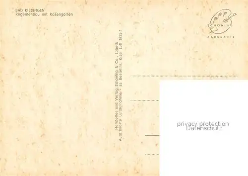 AK / Ansichtskarte Bad_Kissingen Regentenbau mit Rosengarten Fliegeraufnahme Bad_Kissingen