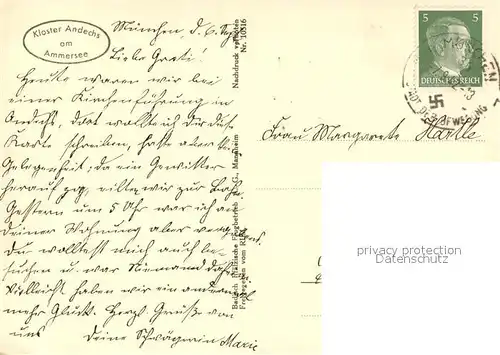 AK / Ansichtskarte Andechs Kloster Andechs Fliegeraufnahme Andechs