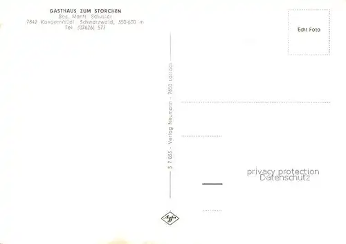 AK / Ansichtskarte Kandern Gasthaus zum Storchen Kandern