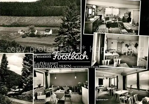 AK / Ansichtskarte Berghausen_Wittgenstein Pension Forstbach Berghausen_Wittgenstein