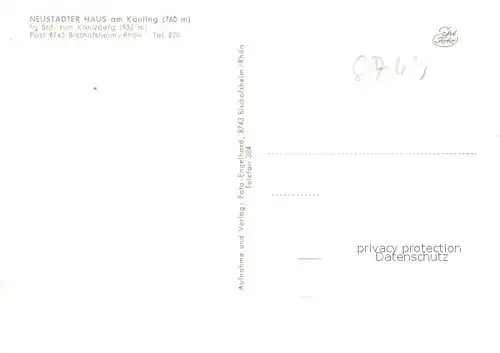 AK / Ansichtskarte Bischofsheim_Rhoen Neustaedter Haus am Kaeuling Bischofsheim Rhoen