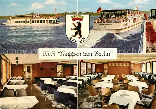 AK / Ansichtskarte Berlin Zehlendorf MS Wappen von Berlin Stern Kreisschiffahrt Berlin Zehlendorf