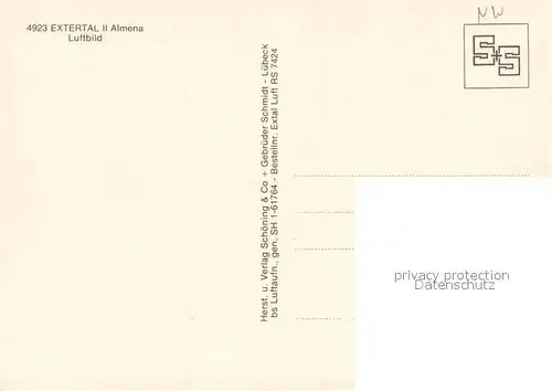 AK / Ansichtskarte Almena Exertal II Fliegeraufnahme Almena