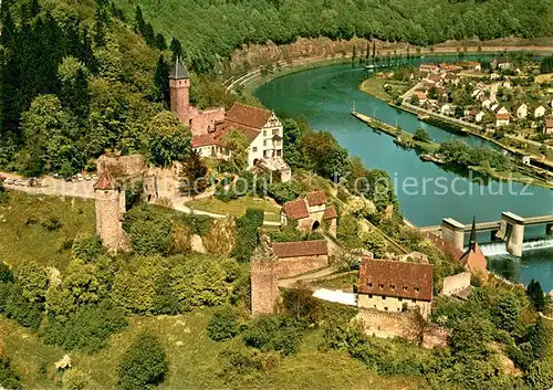 AK / Ansichtskarte Hirschhorn_Neckar Fliegeraufnahme Hirschhorn Neckar