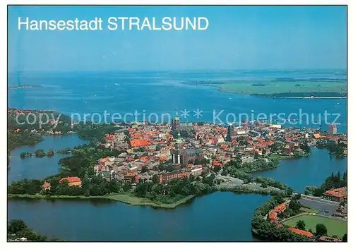 AK / Ansichtskarte Stralsund_Mecklenburg_Vorpommern Fliegeraufnahme Stralsund_Mecklenburg