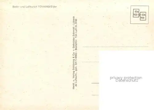 AK / Ansichtskarte Toenning_Nordseebad Fliegeraufnahme Toenning_Nordseebad