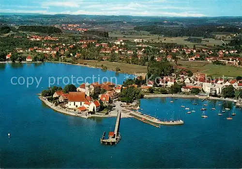 AK / Ansichtskarte Wasserburg_Bodensee Fliegeraufnahme Wasserburg Bodensee