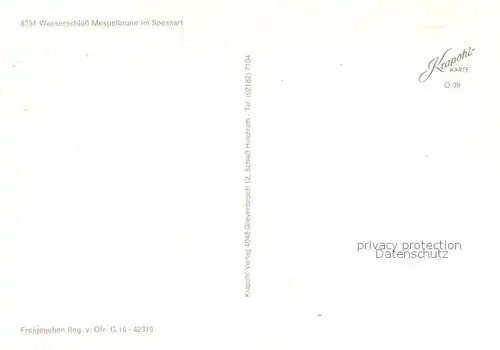 AK / Ansichtskarte Mespelbrunn Wasserschloss Fliegeraufnahme Mespelbrunn