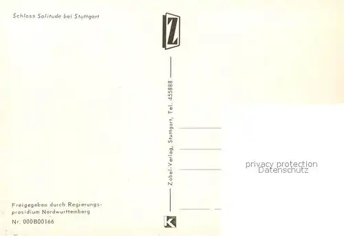AK / Ansichtskarte Stuttgart Schloss Solitude Fliegeraufnahme Stuttgart