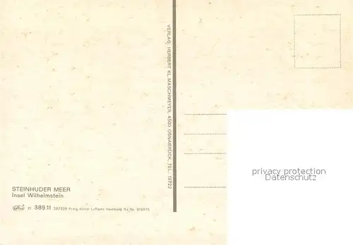 AK / Ansichtskarte Steinhuder_Meer Schloss Wilhelmstein Fliegeraufnahme Steinhuder Meer